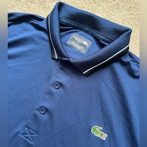 Mens Lacoste Technical Pique Short Sleeve Polo Sport Shirt Size 6 or XL EUC